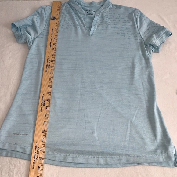 Nike Dri-FIT Active Top Athletic T-Shirt V-Neck Short Sleeve Blue Size large - Picture 4 of 9